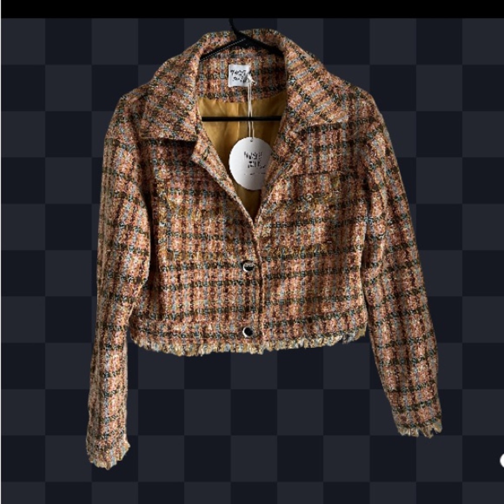 Princess Polly Multicolor Tweed Cropped Blazer